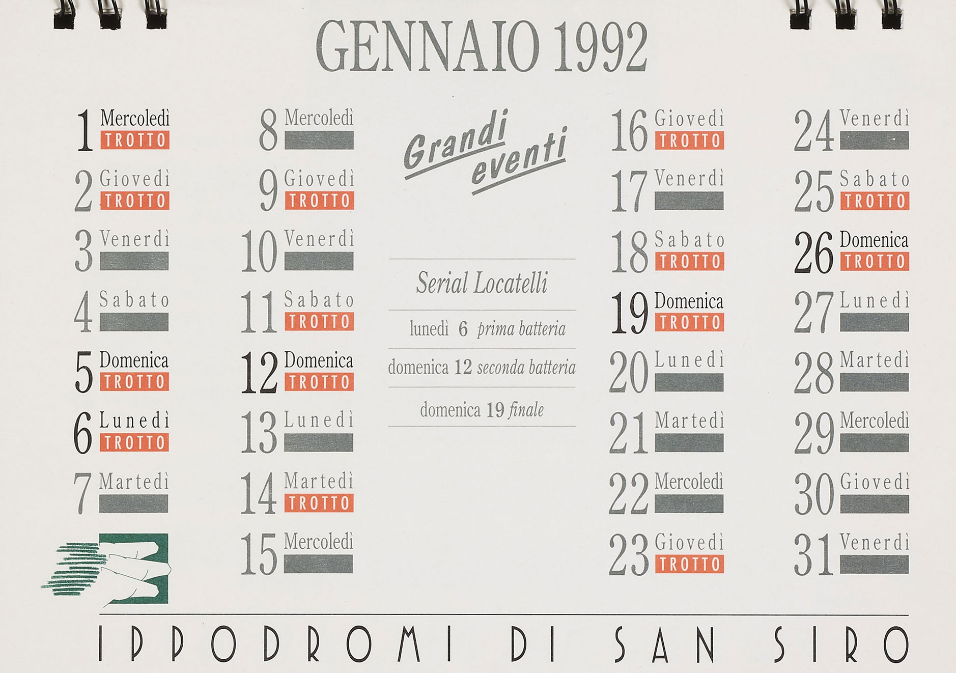 Calendari storici e nuove grafiche: dagli anni quaranta del Novecento al XXI secolo